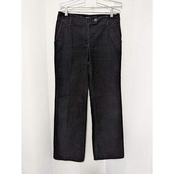 ANN TAYLOR! SIGNATURE FIT BLACK FINE WALE CORDUROY STRAIGHT LEG TROUSERS! SZ 6 - Picture 2 of 10